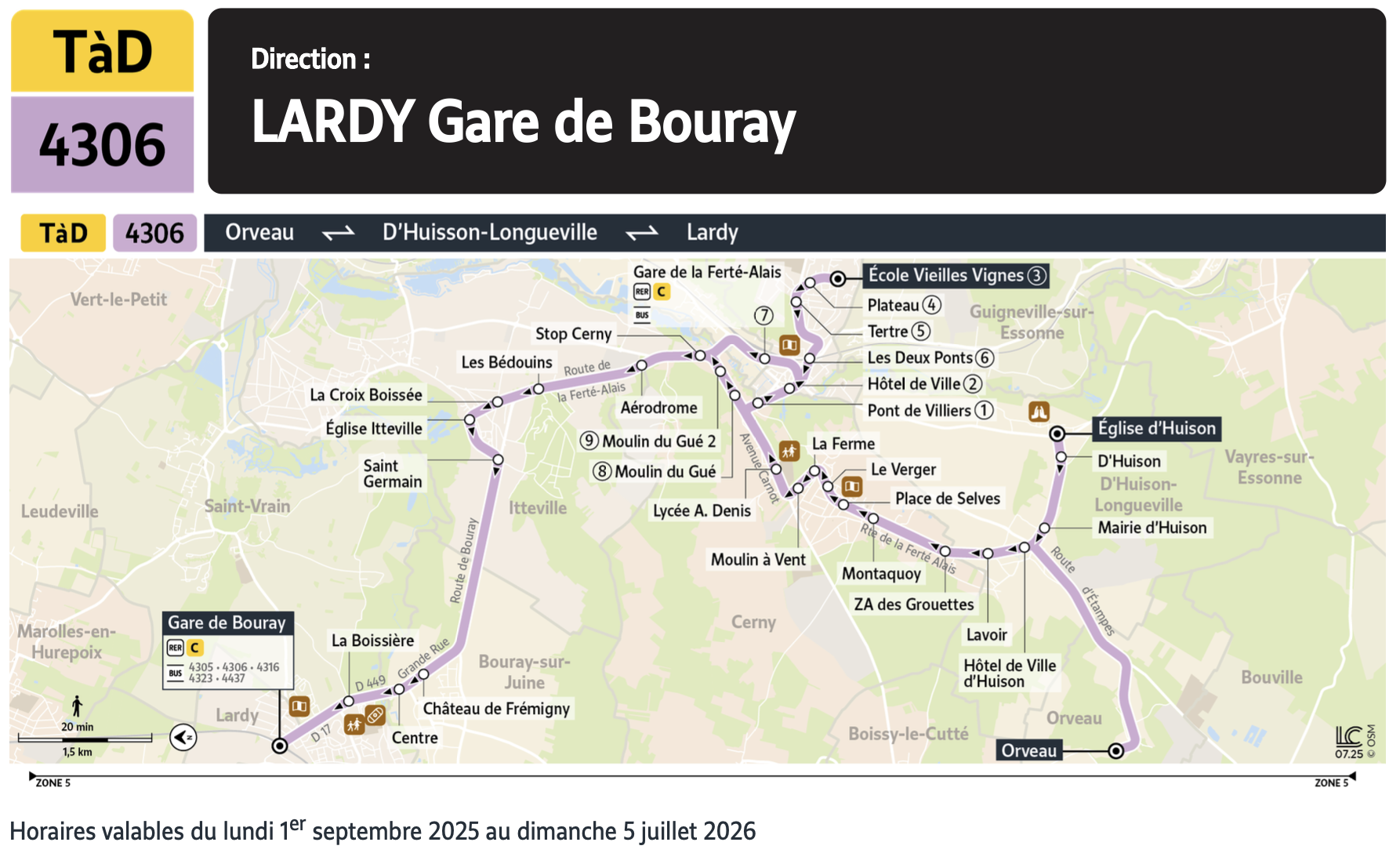 Plan du Transport à la Demande 4306.