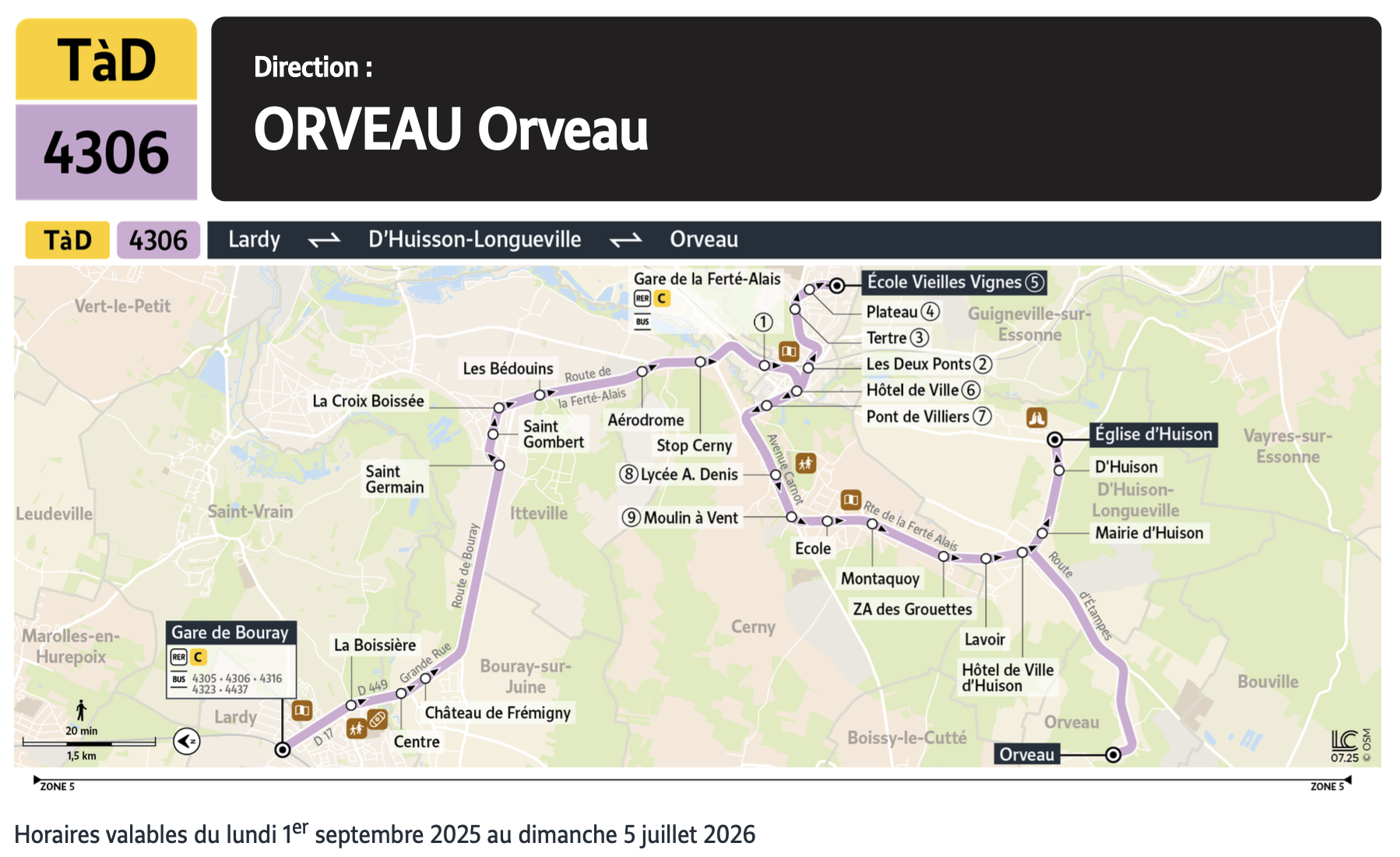 Plan du Transport à la Demande 4306.