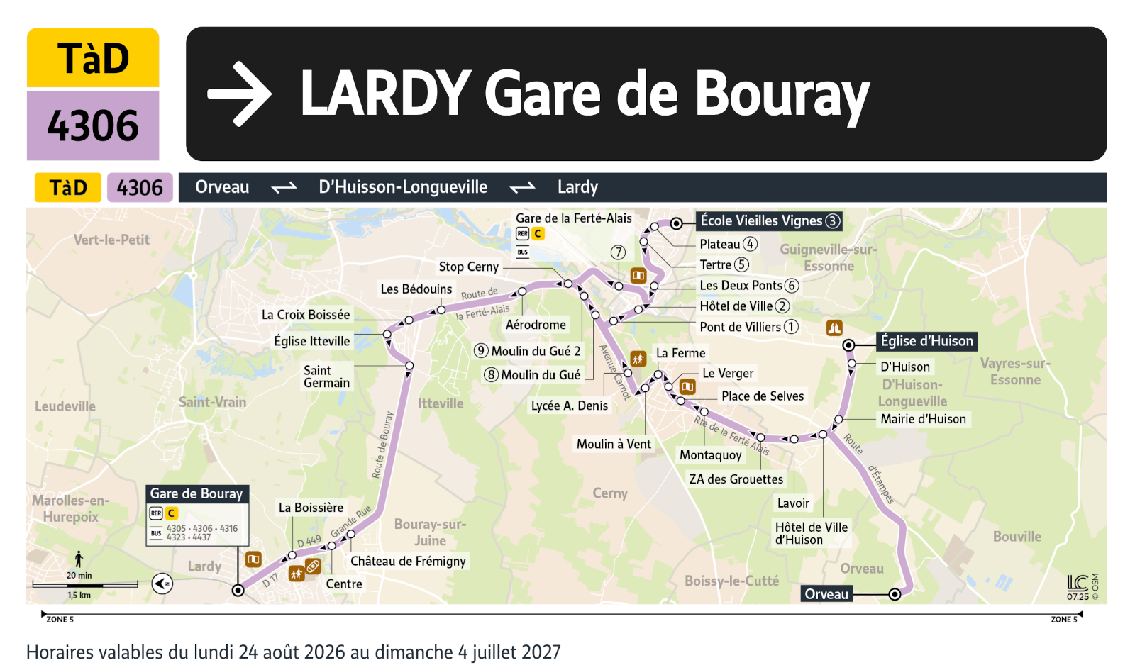 Plan du Transport à la Demande 4306.