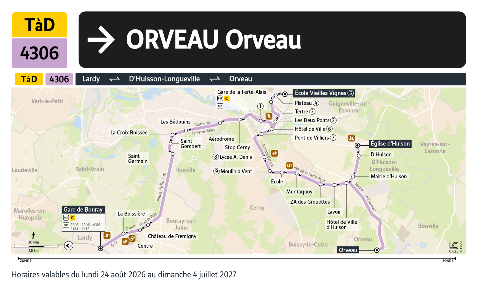 Plan du Transport à la Demande 4306.